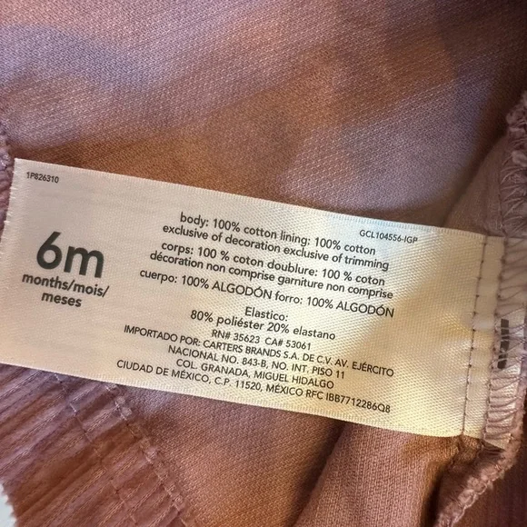 4/20$ Carter’s corduroy baby jumper/dress/skirt cat theme size 6 months - Picture 6 of 7